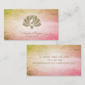 Cool Eleganter Beruflicher Glitzer Lotus Blume Visitenkarte (Vorne/Hinten)