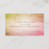 Cool Eleganter Beruflicher Glitzer Lotus Blume Visitenkarte (Rückseite)