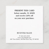 Cool Eleganter Rosa Rose Golden White Circle Salon Rabattkarte (Rückseite)