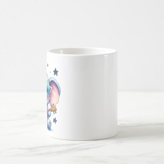 Cool Elephant Music Lover Art Kaffeetasse (Mittel)