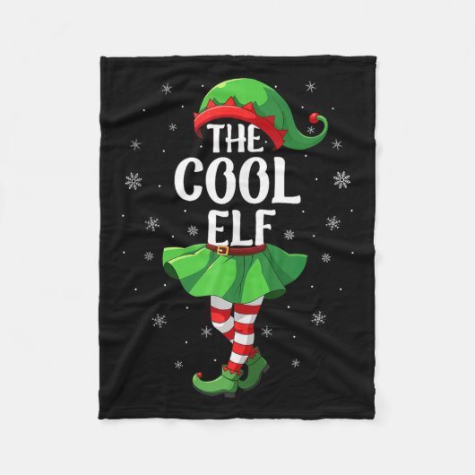Cool Elf Christmas Girls Women Elf Squad Xmas Fami Fleecedecke (Vorderseite)