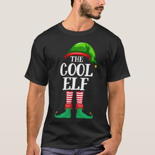 Cool Elf Matching Familie Weihnachts-Party Pajama T-Shirt (Vorderseite)