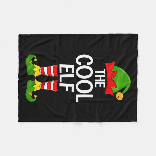 Cool Elf Xmas Matching Family Elf Squad Weihnachte Fleecedecke (Vorderseite (Horizontal))