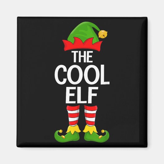 Cool Elf Xmas Matching Family Elf Squad Weihnachte Magnet (Vorne)