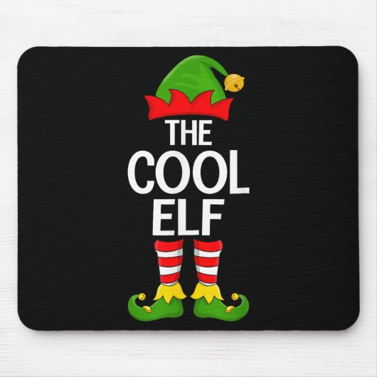 Cool Elf Xmas Matching Family Elf Squad Weihnachte Mousepad (Vorne)