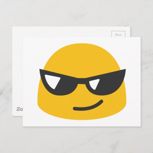 Cool Emoji Postkarte (Vorne/Hinten)
