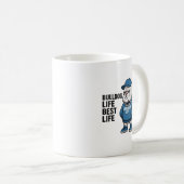 Cool English Bulldog Life Cartoon Kaffeetasse (VorderseiteRechts)