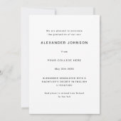 Cool Er Rocks Graduate Foto Modernes Schwarz und G Ankündigung (Rückseite)