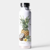 Cool erfrischende tropische Ananas mit Namen Trinkflasche (Links)