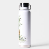 Cool erfrischende tropische Ananas mit Namen Trinkflasche (Rückseite)