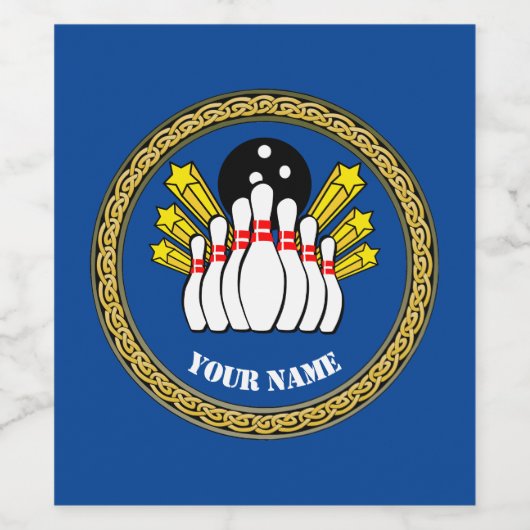 COOL! Etikett der Weinflasche - Bowling - Bowler - (Einzelnes Label)