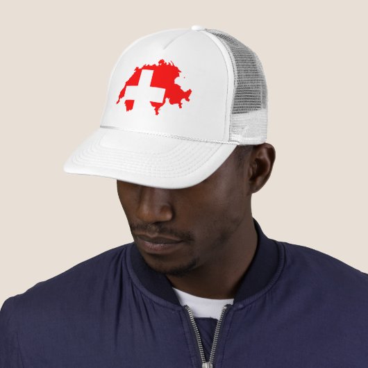 Cool European Switzerland Swiss Flag Hat Design Truckerkappe (Beispiel)