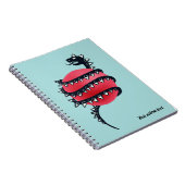 Cool Evil Black Dragon Schlangen Monster Notizblock (Rechte Seite)