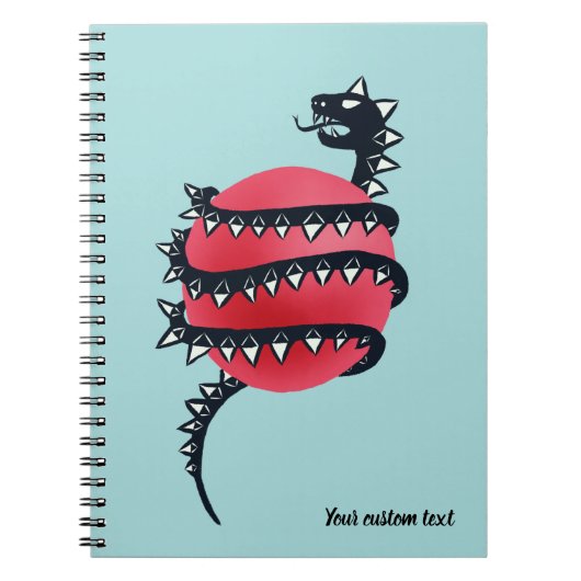 Cool Evil Black Dragon Schlangen Monster Notizblock (Vorderseite)