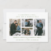 Cool Extra Minimalist Christmas Wedding 4 Photos Save The Date (Vorderseite)