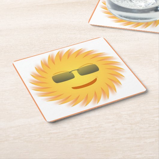 COOL FACE RECHTECKIGER PAPPUNTERSETZER (angewinkelt)