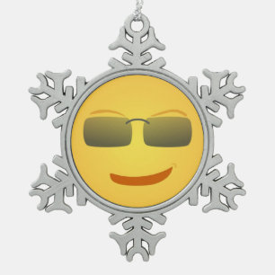 COOL FACE SCHNEEFLOCKE BLEIWEIHNACHTSDEKORATION SCHNEEFLOCKEN Zinn-Ornament