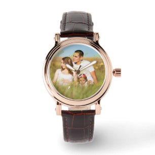 Cool Family Stylish Fab Foto Collage Armbanduhr