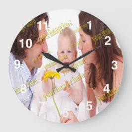 Cool Family Stylish Fab Foto Collage Große Wanduhr