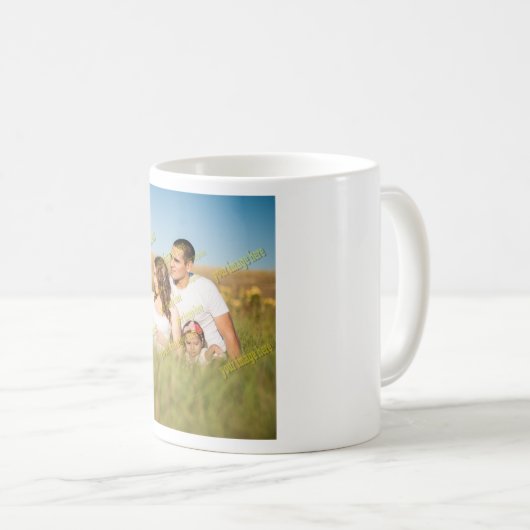 Cool Family Stylish Fab Foto Collage Kaffeetasse (VorderseiteRechts)