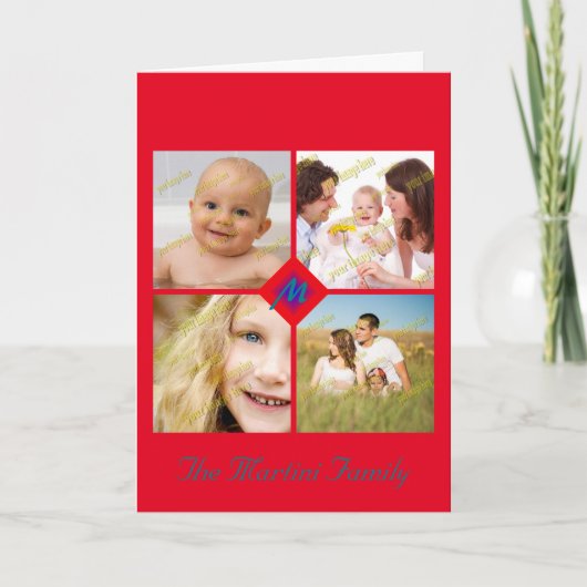Cool Family Stylish Fab Foto Collage Karte (Vorderseite)