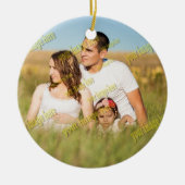 Cool Family Stylish Fab Foto Collage Keramikornament (Vorne)