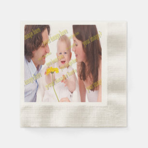 Cool Family Stylish Fab Foto Collage Serviette
