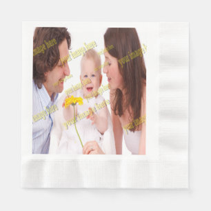 Cool Family Stylish Fab Foto Collage Serviette