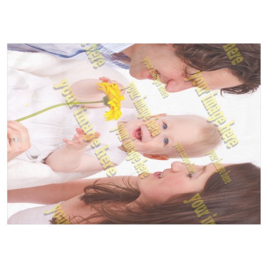 Cool Family Stylish Fab Foto Collage Tischdecke (Vorderseite (Horizontal))