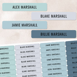 Cool farbcodierte Kinder wasserdichte Namensschild Etiketten