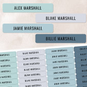 Cool farbcodierte Kinder wasserdichte Namensschild Etiketten