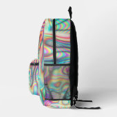 Cool farbenfroh Multicolor Trendy Holographic Bedruckter Rucksack (Rechts)
