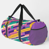 Cool, farbenfrohe 80er/90er Retro-Design Duffle Bag (Rechte Ecke)