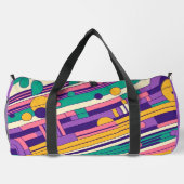 Cool, farbenfrohe 80er/90er Retro-Design Duffle Bag (Rückseite)