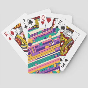 Cool, farbenfrohe 80er/90er Retro-Design Spielkarten