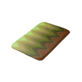 Cool farbenfrohe Ombre Zigzag Zickzack Muster Badematte (Schrägansicht)