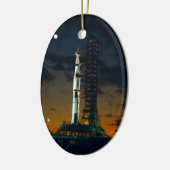 Cool-farbige Apollo Moon Mission in Launchpad Keramik Ornament (Links)