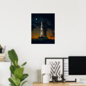 Cool-farbige Apollo Moon Mission in Launchpad Poster (Heimbüro)