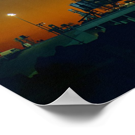 Cool-farbige Apollo Moon Mission in Launchpad Poster (Ecke)