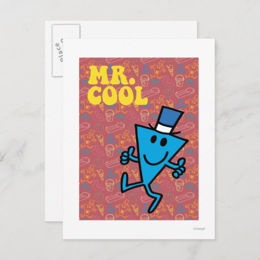 Cool | Farbiger Hintergrund Postkarte (Vorne/Hinten)