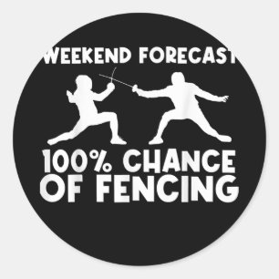 Cool Fencing Gift For Men Women Fencer Sport Epee Runder Aufkleber