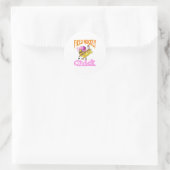 Cool Field Hockey Chick Funny Chicken Sport Runder Aufkleber (Tasche)