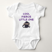 Cool Fierce One Funny Niedlicher Cartoon Ninja Mon Baby Strampler (Vorderseite)