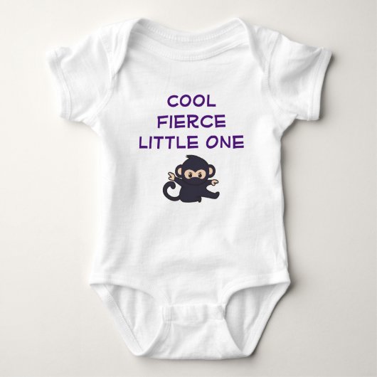 Cool Fierce One Funny Niedlicher Cartoon Ninja Mon Baby Strampler (Vorderseite)