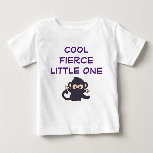 Cool Fierce One Funny Niedlicher Cartoon Ninja Mon Baby T-shirt (Vorderseite)