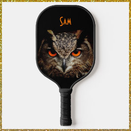 Cool Fierce Owl Black Pickleball Schläger