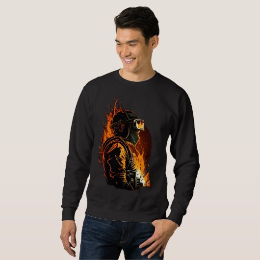 Cool Fire Welder Worker Sweatshirt (Vorne ganz)