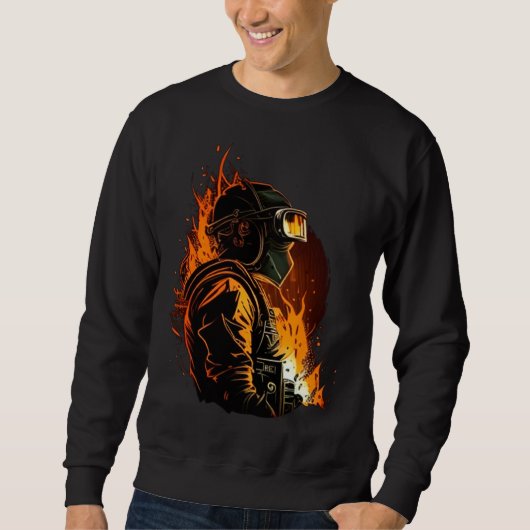 Cool Fire Welder Worker Sweatshirt (Vorderseite)