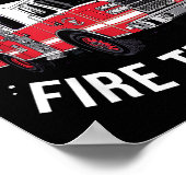 Cool Firefighter Design For Men Women Firemen Fire Poster (Ecke)