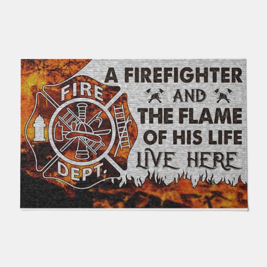Cool Firefighter Doormat, New Couples Fußmatte (Vorderseite)